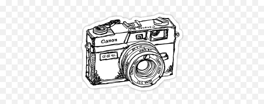 Canon Canonet Ql17 Giii Rangefiner Camera Sticker Bullet - Drawing Camera Tumblr Transparent Emoji,Film Camera Emoji