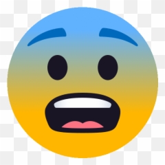 Fearful Face People Gif - Android Scared Emoji