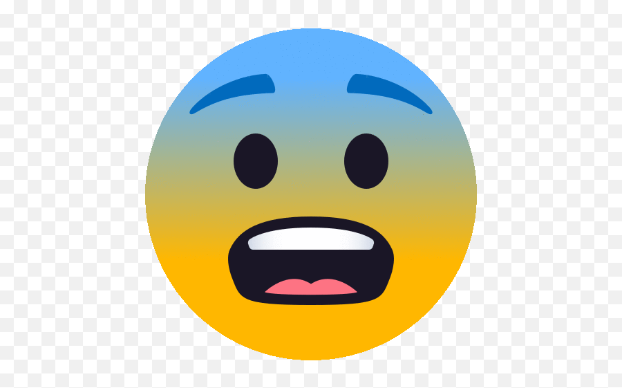 Fearful Face People Gif - Android Scared Emoji,Scared Emoticon Facebook