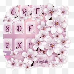 Download Cherry Blossom Keyboard Theme - Moth Orchid Emoji,Sakura Emoji