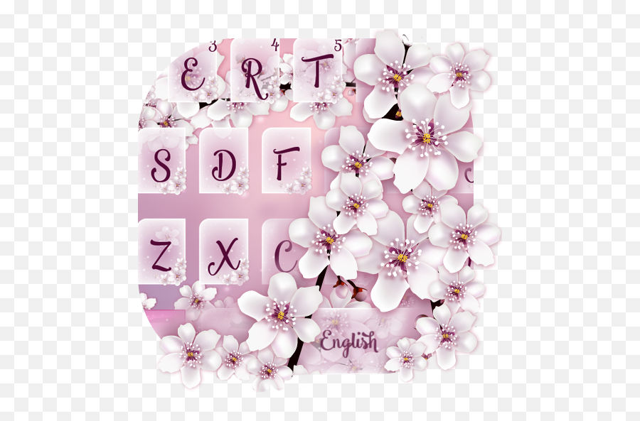 Download Cherry Blossom Keyboard Theme - Moth Orchid Emoji,Sakura Emoji
