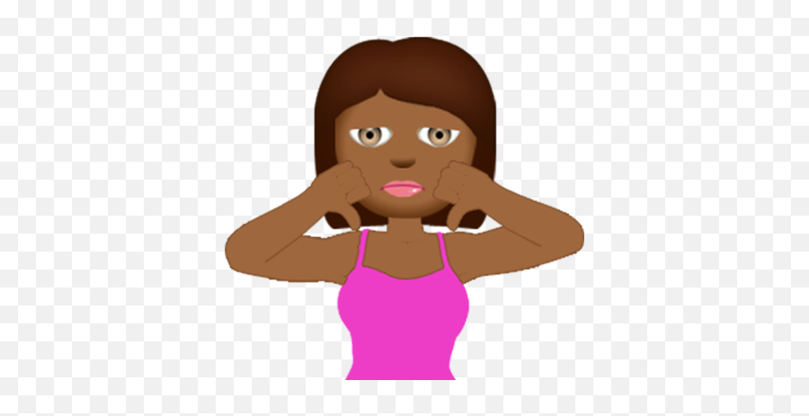 Tyra - Cartoon Emoji,Sassy Black Woman Emoji