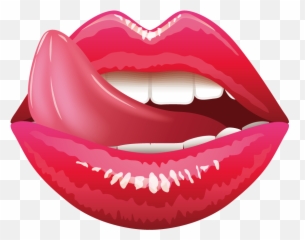 Lip Tongue Mouth Clip Art - Lick Lips Emoji