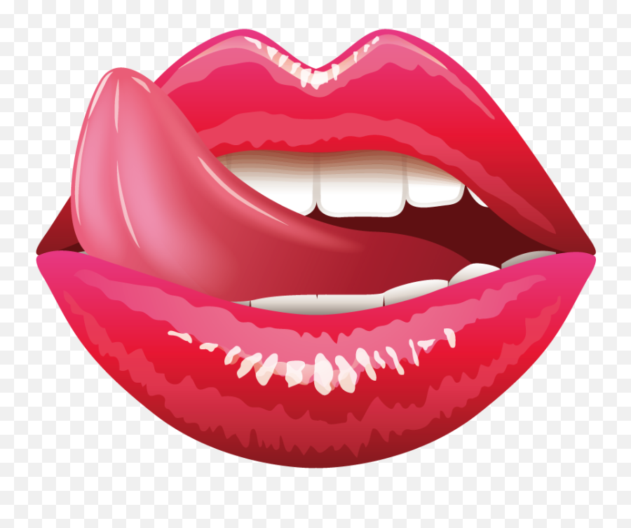 Lip Tongue Mouth Clip Art - Tongue Lick Lips Emoji,Tongue Emoji Transparent