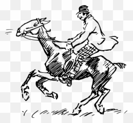 Man Riding An Old Horse Vector Clipart - Man On A Horse Clipart Emoji,Gun Star Emoji