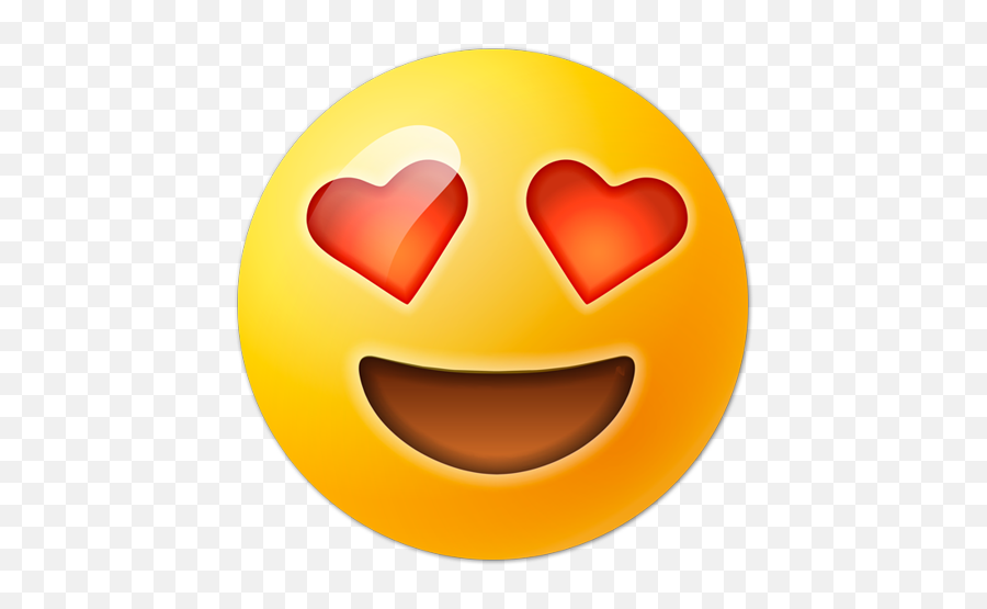 Vinilo Decorativo Cara Sonriente Y Ojos En Forma De Corazón - Emoji Cara Corazon Png,Corazon Emoji