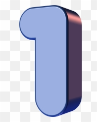 Blue Number 1 Image - Numbers 9 Emoji