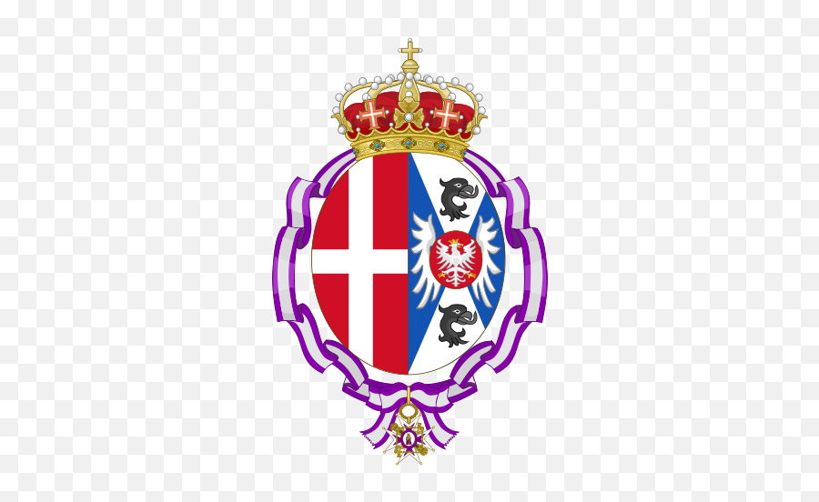 Coat Of Arms Of Helena Of Montenegro - Order Of Queen Alexandra Emoji,Montenegrin Flag Emoji