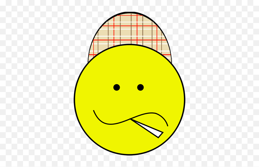 Vector Graphics Of Emoticon With A Hat - Chav Emoji,Emoticon