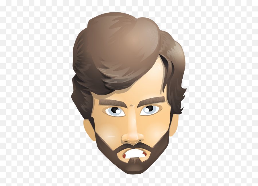 Beardmoji By Zahid Hussain - Animated Cartoon Beard Man Emoji,Bearded Emoji