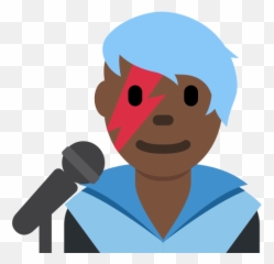 u200d Man Singer Emoji with Dark Skin Tone Meaning and -