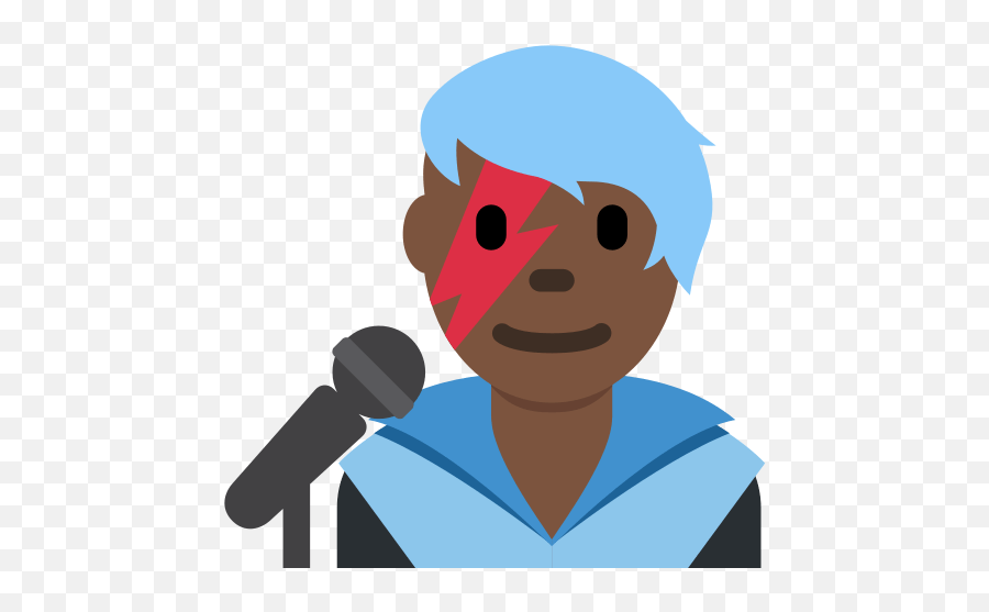 U200d Man Singer Emoji With Dark Skin Tone Meaning And - Singer,Deadpool Emoji Keyboard