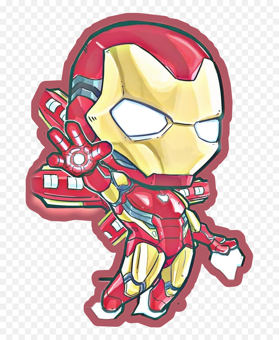 Ironman Chibi Sticker Ironman Chibi Fanart Sticker Marv - Iron Man Drawing Chibi Emoji,Iron Man Emoji