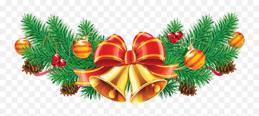 Christmas Bell Ribbon Png Image - Christmas Png Emoji,Bell Emoji Png