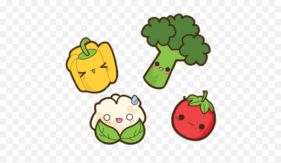 Veggies Veggie Vegetables Kawaii - Vegetable Picsart Emoji,Veggie Emoji