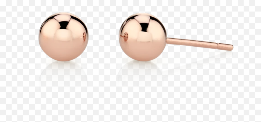 Medium Ball Stud Earrings - Earrings Emoji,Plain Emoticon