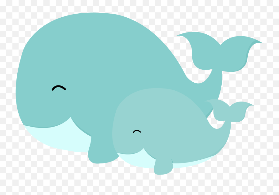 Baby Whale Png Hd Png - Mom And Baby Animals Clipart Emoji,Whale Emoji