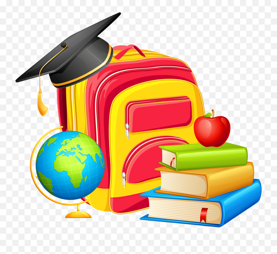 School Clipart Png - Education Clipart Png Emoji,Initial Emoji Backpack