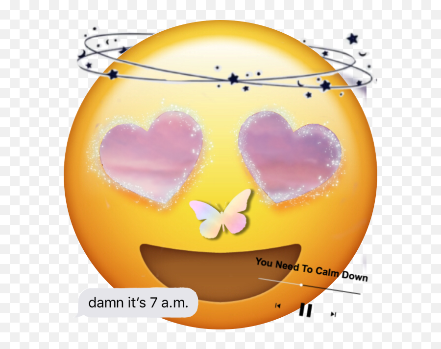 Emoji Taylorswift Yntcd Sticker - Cute Aesthetic Stars Around Head,Calm Down Emoji