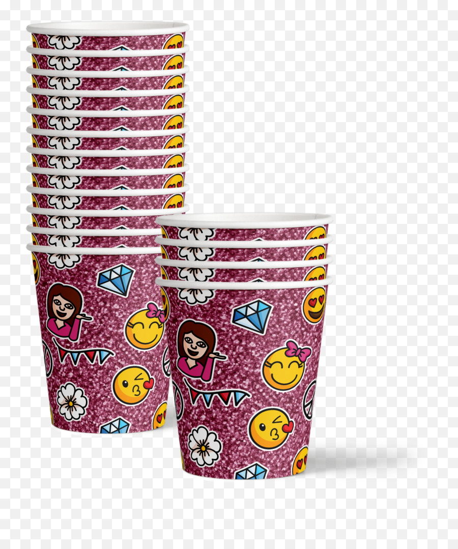 Emoji Birthday Party Tableware Kit - Drinking Straw,Yogurt Cup Emoji