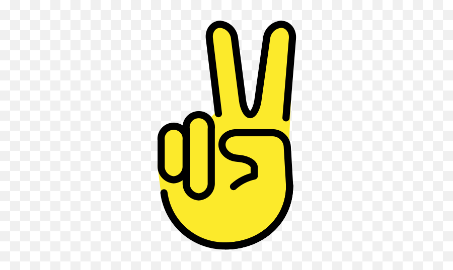 Victory Hand Emoji - Victory Hand Sign,:v Emoji