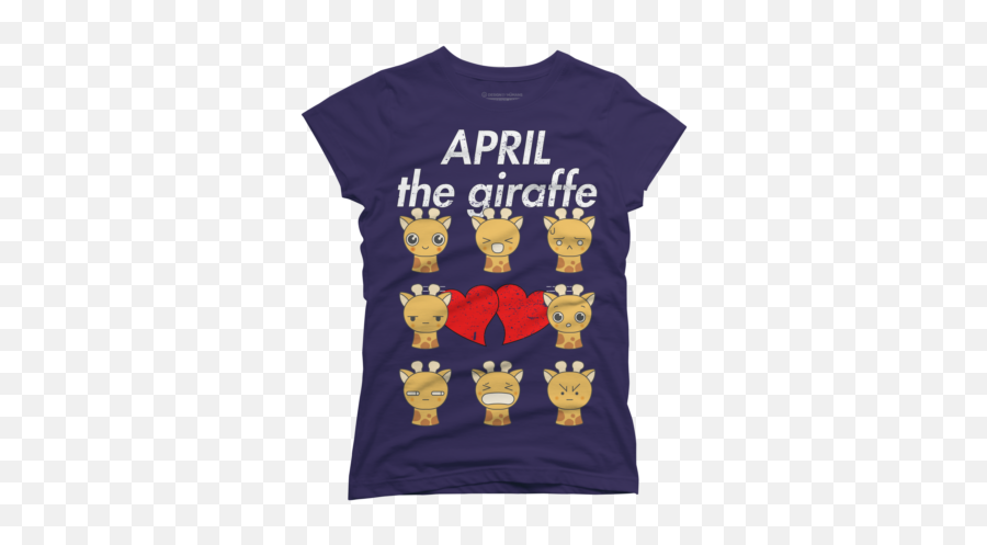 Giraffe Womens T Shirts - Short Sleeve Emoji,Quizzical Emoji