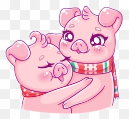 Pink Pig Sticker Challenge On Picsart Emoji,Leaf Pig Emoji