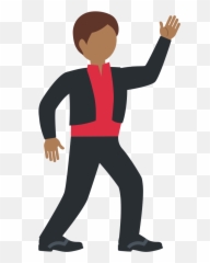 Twemoji12 1f57a - Dancing Dark Skin Emoji,Job Emoji
