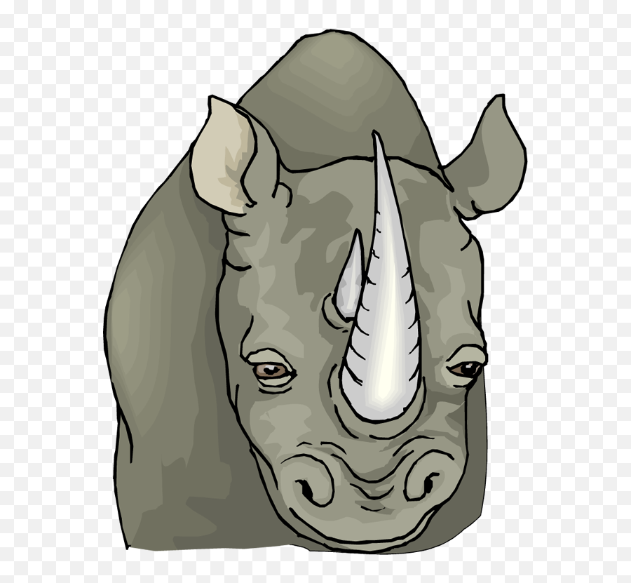 Rhinoceros Clip Art - Rhino Face Simple Drawing Emoji,Rhino Emoji