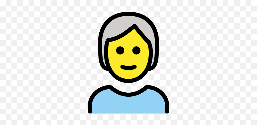 White Hair Emoji - Emoji Openmoji,White Person Emoji