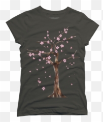 Sakura Tree T Shirt By Maryaliceart Design By Humans - Sakura Tree Tshirt Emoji,Sakura Emoji