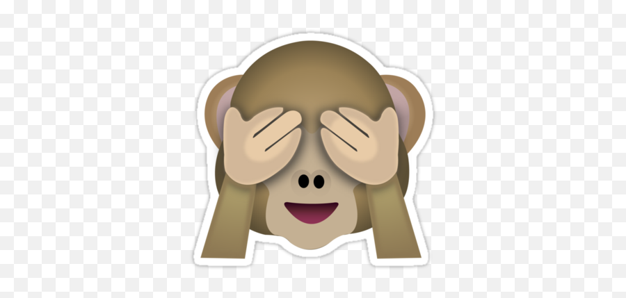 Monkey Covering Eyes Emoji - Emoji Monkey Covering Eyes,Monkey Emoji Covering Mouth