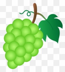 Green Grapes Clipart - Emoji