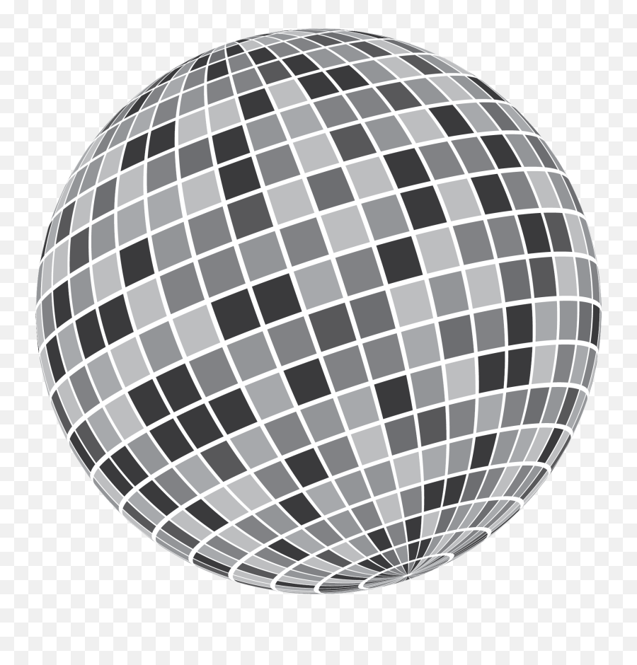 Grey Black White Disco Ball Transparent Png - Disco Ball Emoji,Disco Ball Emoji