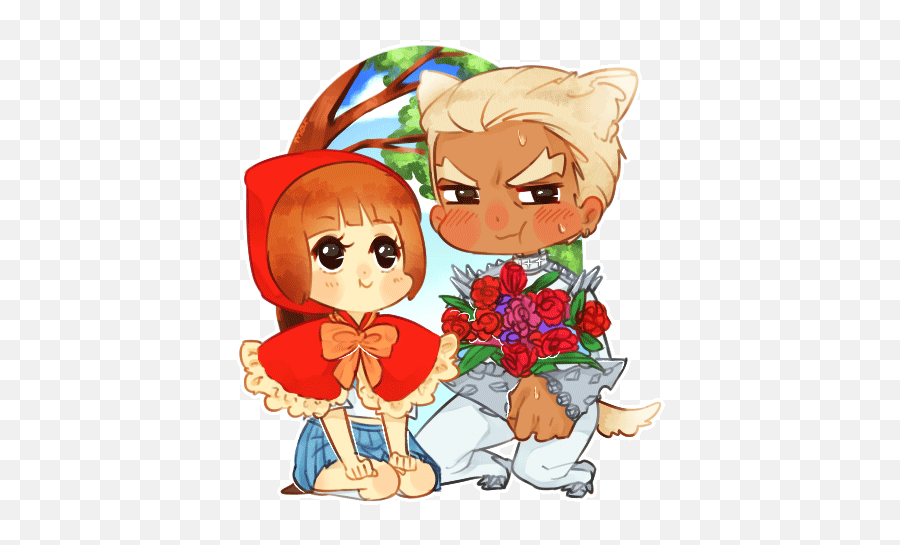 Top Red Riding Hood Gif Stickers For - Wolf That Fell In Love With Little Red Riding Hood Emoji,Hood Emojis