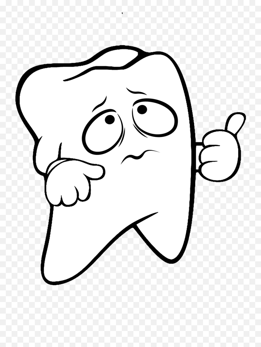 Pain Tooth Clipart Sticker Free Pictures - Gambar Kartun Gigi Menangis Emoji,Sword Emoji