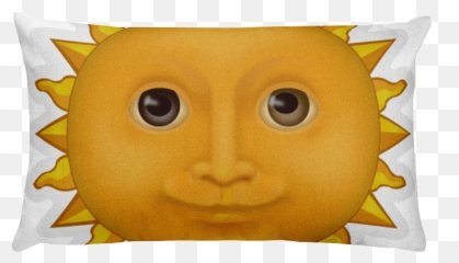 Download Hd Emoji Bed Pillow Sun With Face Just Png -