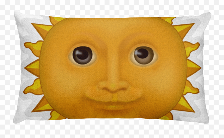 Download Hd Emoji Bed Pillow Sun With Face Just Emoji Png - Emoji,Sun Emoji Png