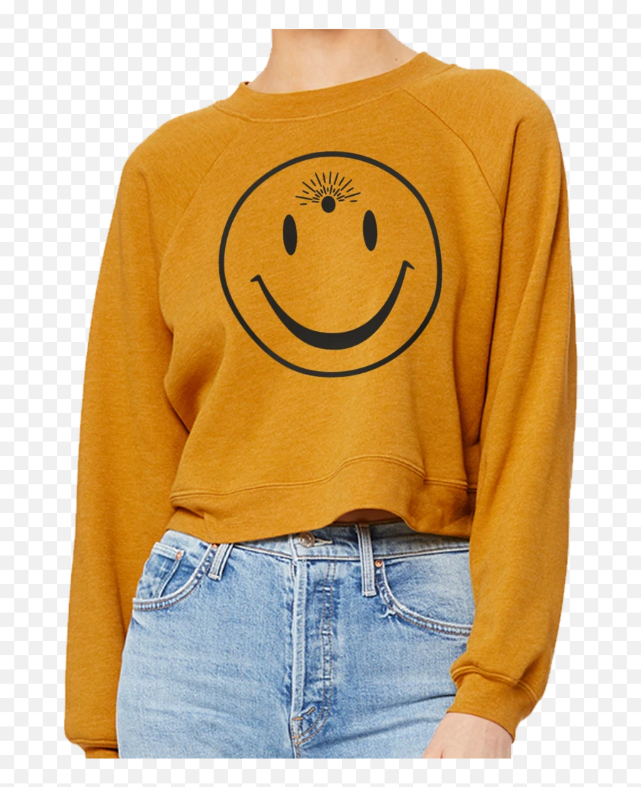 New Items - Bella Canvas Raglan Sweatshirt Emoji,Namaste Emoticon