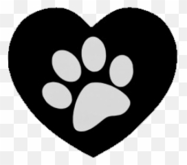Pawprint Svg Heart Transparent Png Clipart Free Download - Print Emoji
