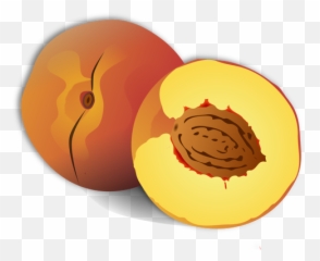 Fersken Og En Halv - Nectarine Clipart Emoji