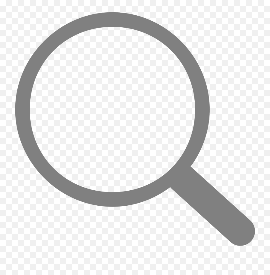Simple Grey Search Icon Transparent Png - Transparent Background Search Icon Emoji,Emoji Magnifying Glass Tv