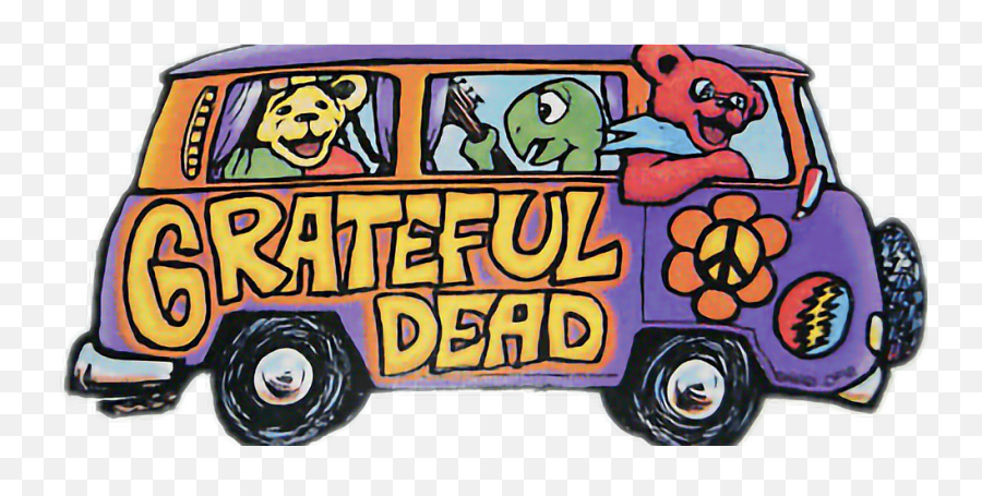 Gratefuldead - Grateful Dead Bears In Van Emoji,Grateful Dead Emoji