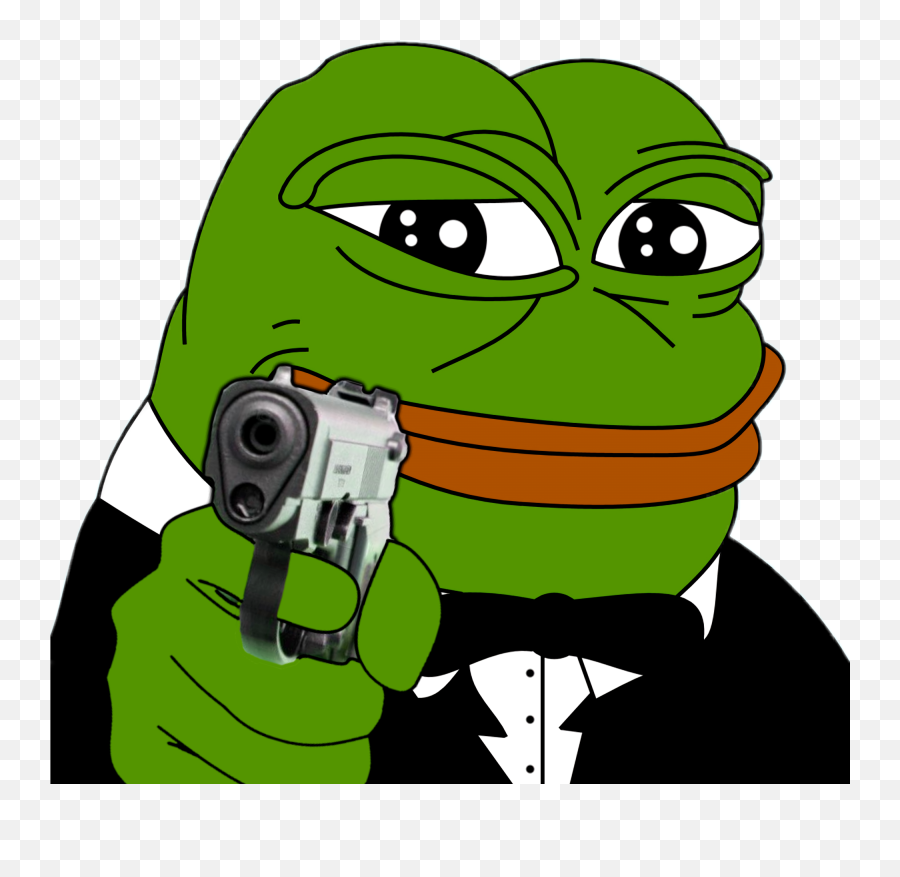 Pepe Meme Rarepepe Gun Delete - Pepe Meme Emoji,Pepe Emoji
