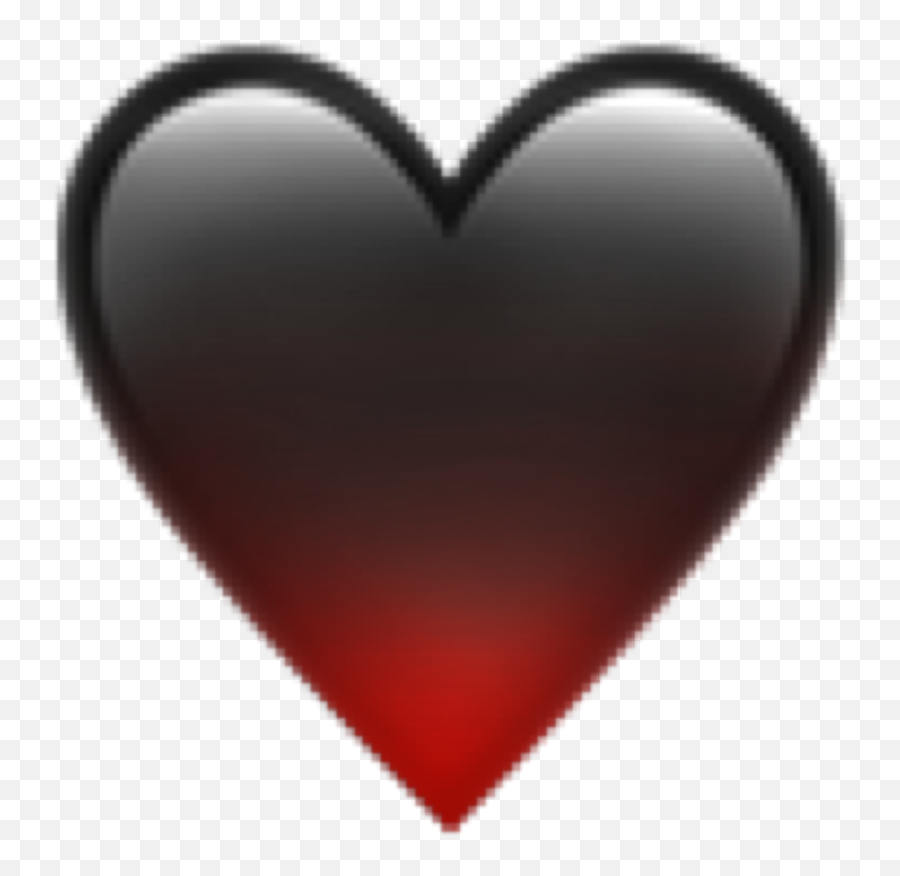 Iphone Iphoneemoji Emoji Iphonesticker Black Red Heart - Heart,Shadow Emoji