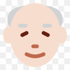 Old Man Emoji with Light Skin Tone Meaning and Pictures - Clip Art