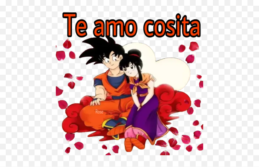 Amor Stickers For Whatsapp - Goku E Chichi Love Emoji,Te Amo Emoji