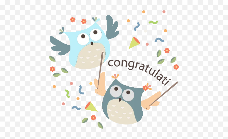 Congratulations - Stickers For Whatsapp Happy Emoji,Owl Emojis For Android