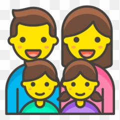 Family Man Woman Girl Boy Free Icon Of 780 Free Vector Emoji - Raise Hand Emoji,Boy And Girl Emoji