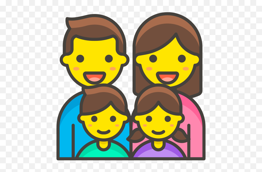 Family Man Woman Girl Boy Free Icon Of 780 Free Vector Emoji - Raise Hand Emoji,Boy And Girl Emoji